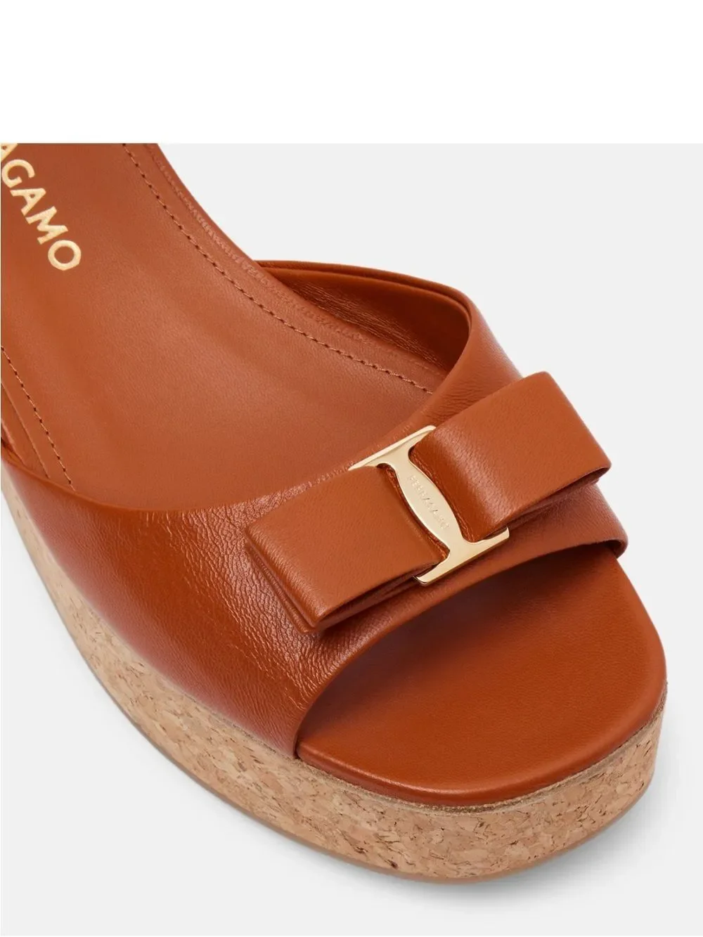 Ferragamo Selna leather wedge sandals Size 9.5C